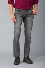 Load image into Gallery viewer, GREY COLOR SLIM FIT JEANS FOR MEN
