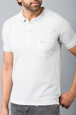 Load image into Gallery viewer, MEN&#39;S ECRU MILL PLAIN POLO WITH POCKET