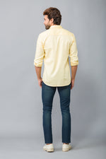 Load image into Gallery viewer, MEN&#39;S YELLOW PLAIN CASUAL SHIRT