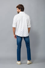 Load image into Gallery viewer, MEN&#39;S WHITE PRINTED FULL SLEEVE SHIRT