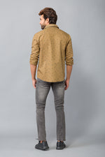 Load image into Gallery viewer, MEN&#39;S KHAKI COLOR PRINTED CASUAL SHIRT