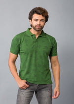 Load image into Gallery viewer, MEN&#39;S GREEN PRINTED POLO