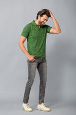 Load image into Gallery viewer, MEN&#39;S GREEN PRINTED POLO