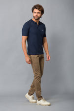 Load image into Gallery viewer, MEN&#39;S NAVY COLOR PLAIN POLO WITH POCKET