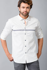 Load image into Gallery viewer, STRIPED MEN&#39;S WHITE SHIRT