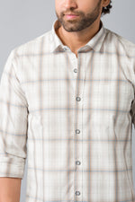 Load image into Gallery viewer, MEN&#39;S WHITE CHECKED CASUAL SHIRT