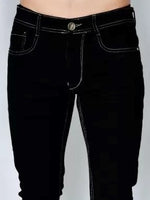 Load image into Gallery viewer, Black Regular Fit Denim Jeans For Men&#39;s