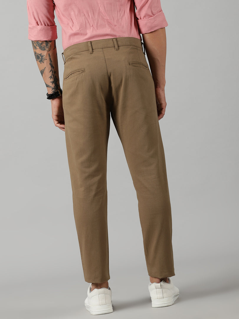 Tan Cotton Trouser For Men's