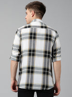 Load image into Gallery viewer, Men Checkered Casual White Shirt