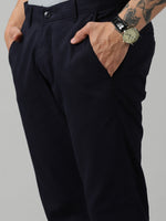 Load image into Gallery viewer, Navy Blue Cotton Trouser For Men&#39;s