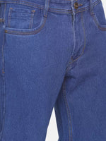 Load image into Gallery viewer, Mid Blue Regular Fit Denim Jeans For Men&#39;s