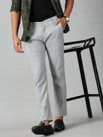 Load image into Gallery viewer, Light Grey Cotton Trouser For Men&#39;s