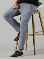 Load image into Gallery viewer, Light Blue Cotton Trouser For Men&#39;s