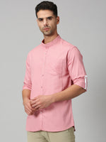 Load image into Gallery viewer, Pink Cotton Solid Shirt For Men&#39;s