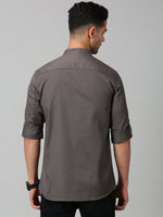 Load image into Gallery viewer, Grey Cotton Solid Shirt For Men&#39;s