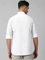 Load image into Gallery viewer, White Cotton Solid Shirt For Men&#39;s